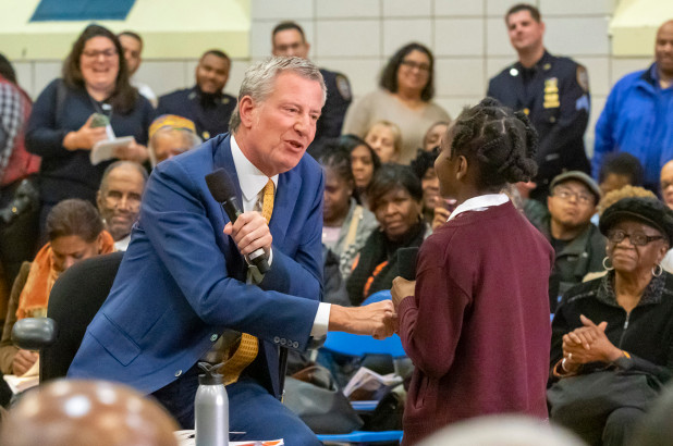 Montessori student attends town hall, asks Mayor Bill de Blasio tough questions