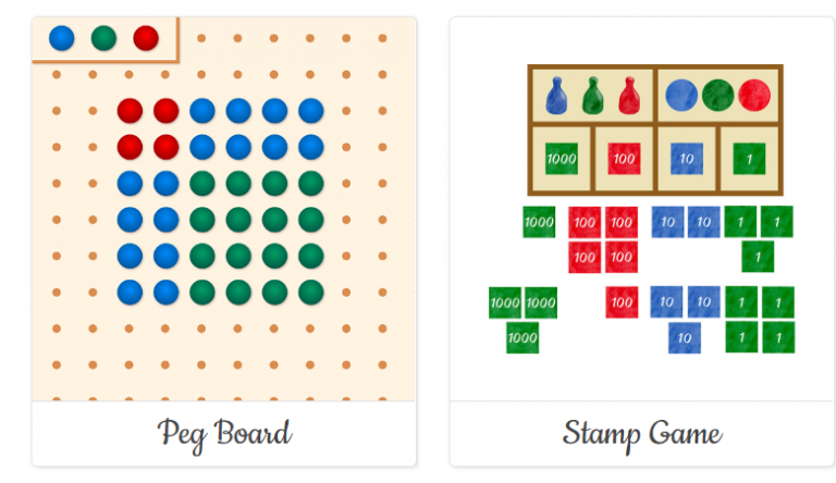 Interactive Montessori materials created to support home bound students during COVID-19.