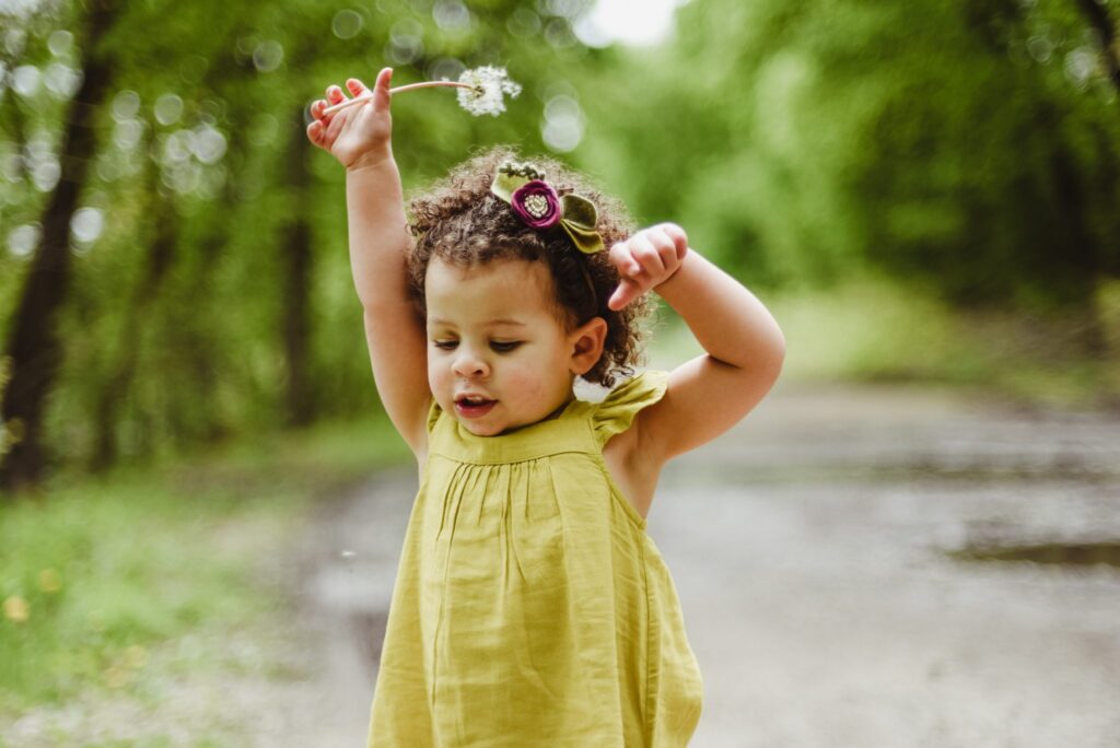 Girl with dandelion